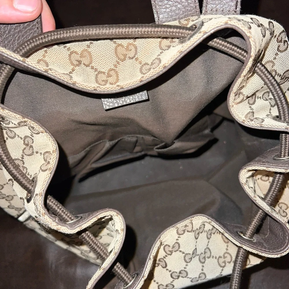 Gucci monogram drawstring backpack - Picture 5 of 5